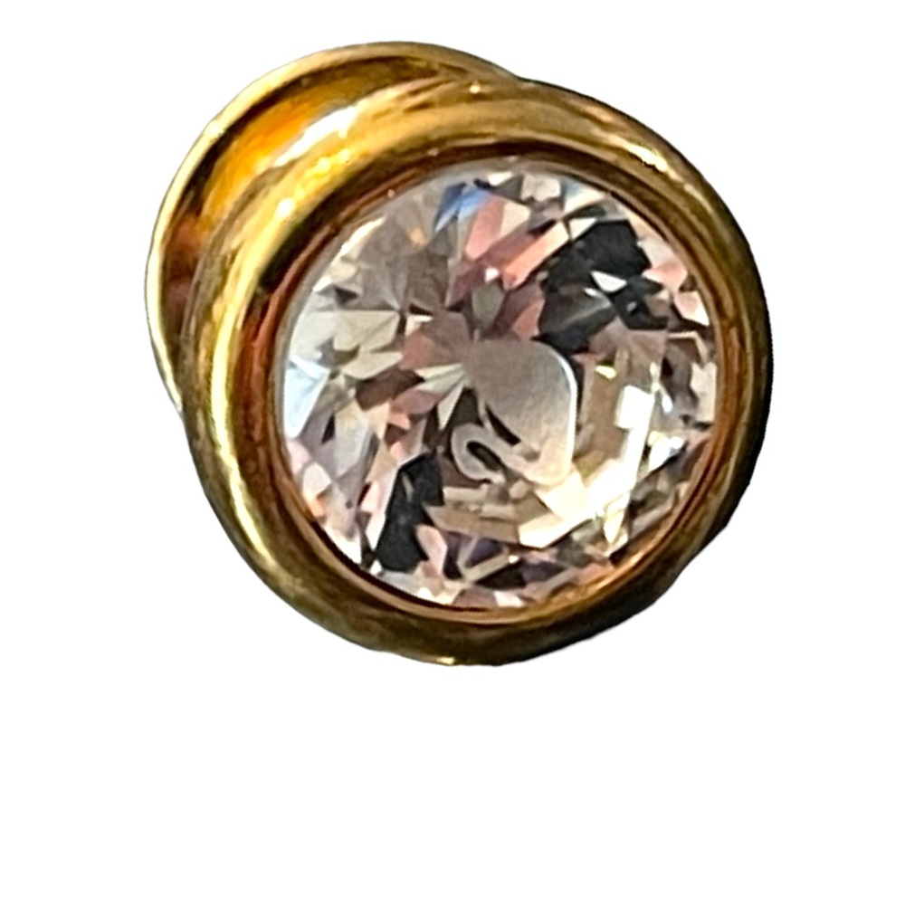 Swarovski Gold plated (SWAN) authentic crystal tie tac